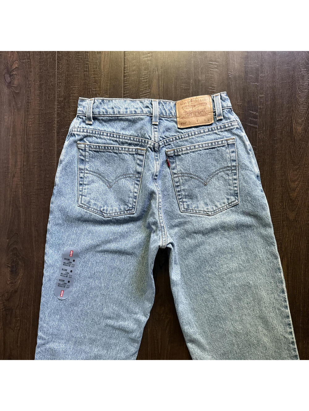 Vintage Levi 550s Jeans Light Wash High Waist 27x33 Womens 90s Hippie Boho Sz 8